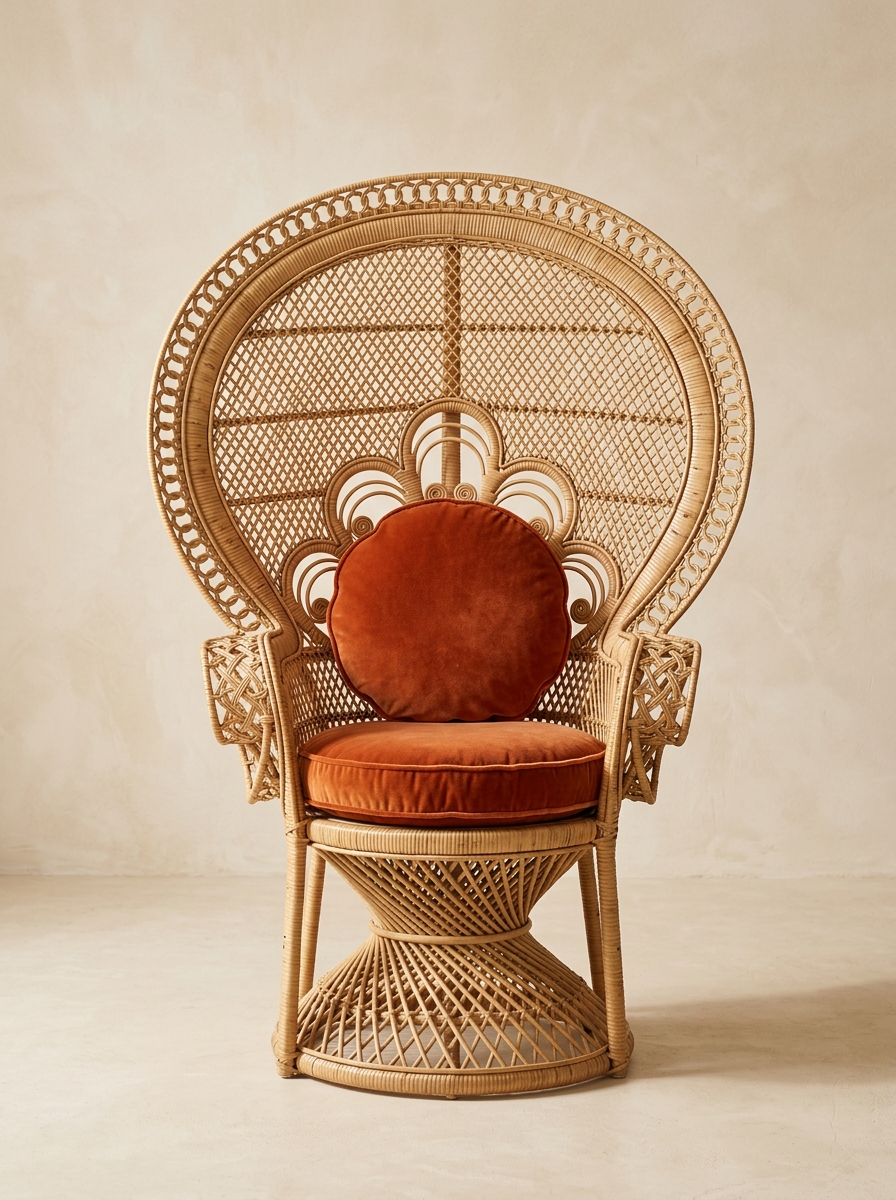 Premium rattan peacock chair